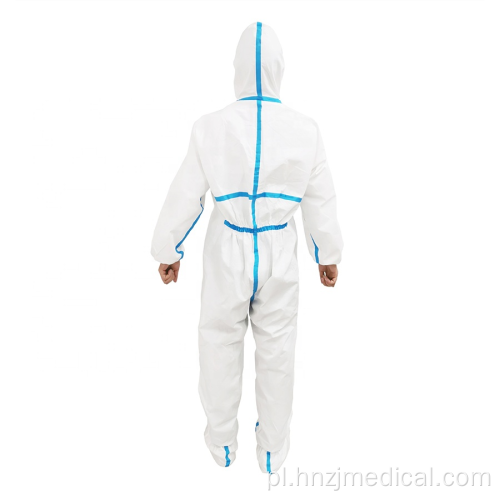 Biała jednorazowa medyczna odzież ochronna